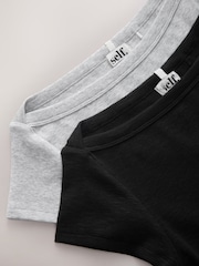 self. Black/Grey Boat Neck T-Shirts 2 Pack - Image 4 of 10