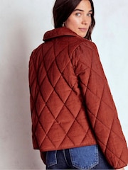 Boden Red Fitzrovia Quilted Cord Jacket - Image 3 of 6