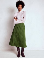 Boden Green Joy Cord Midi Skirt - Image 1 of 5