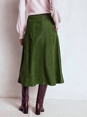 Boden Green Joy Cord Midi Skirt - Image 3 of 5