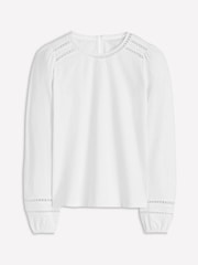 Boden White Flo Trim Detail Top - Image 5 of 5