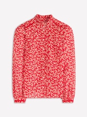 Boden Red Helena Cotton Top - Image 5 of 5