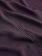 بنفسجي برقوقي - بلوزة ياقة سبعة بكم طويل - صورة 2 من 3