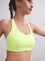 Yellow T-Back Medium Impact Sports Bra - Image 2 of 8