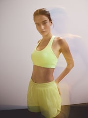 Yellow T-Back Medium Impact Sports Bra - Image 3 of 8