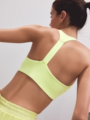 Yellow T-Back Medium Impact Sports Bra - Image 4 of 8