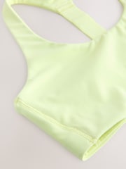 Yellow T-Back Medium Impact Sports Bra - Image 8 of 8