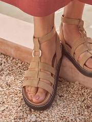 Taupe Faux Suede - Sandales décontractées Flatform Friends Like These Comfort Gladiator - Image 4 de 4