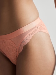 Apricot/Cream High Leg Lace Knickers 2 Pack - Image 13 of 13