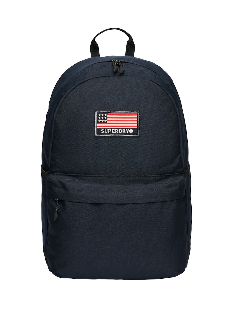 Superdry Blue Classic Patch Montana Backpack - Image 1 of 3