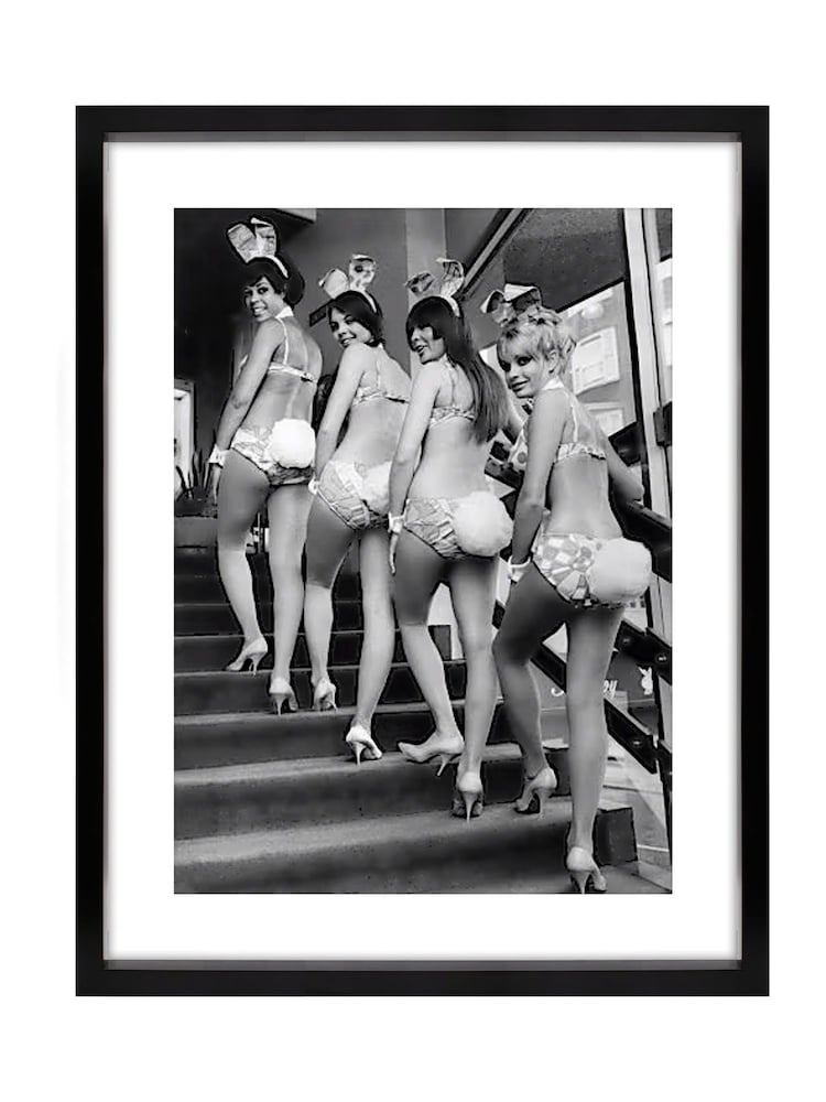 Brookpace Lascelles Black/White Girls Hand Made in UK Bunny Wall Art in a Moder N Matte Finish Blackbox Frame 40 X 50cm - Image 2 of 4 Brookpace Lascelles Black/White Girls Hand Made in UK Bunny Wall Art in a Moder N Matte Finish Blackbox Frame 40 X 50cm - Image 2 of 4