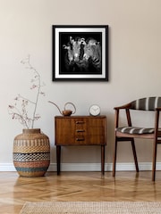 Brookpace Lascelles Black White Hand made in UK Shades of Grey Wall Art in Stylish Gloss Finish Studio Frame  61 X 61Cm - Image 1 of 4