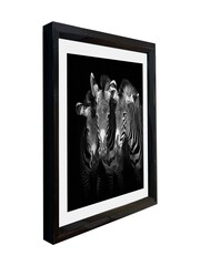 Brookpace Lascelles Black White Hand made in UK Shades of Grey Wall Art in Stylish Gloss Finish Studio Frame  61 X 61Cm - Image 3 of 4