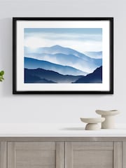 Brookpace Lascelles Multi Black Hand made in UK 'Morning Mist II' Photographic Wall Art In A Modern Matte Finish Box Frame  81 X 61Cm - Image 1 of 4