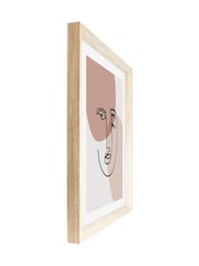 Brookpace Lascelles Natural Hand made in UK Face Abstract Scandi Wall Art In A Wood Aesthetic Frame  40 x 50cm - Image 3 of 4