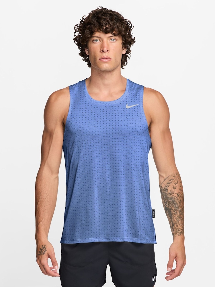 Nike Royal Pulse Blue Miler Breathe Dri-FIT Running Vest - Image 1 of 3