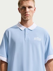 Nike Hydrogen Blue Sportswear Club Short Sleeve Polo Shirt - Image 4 of 5