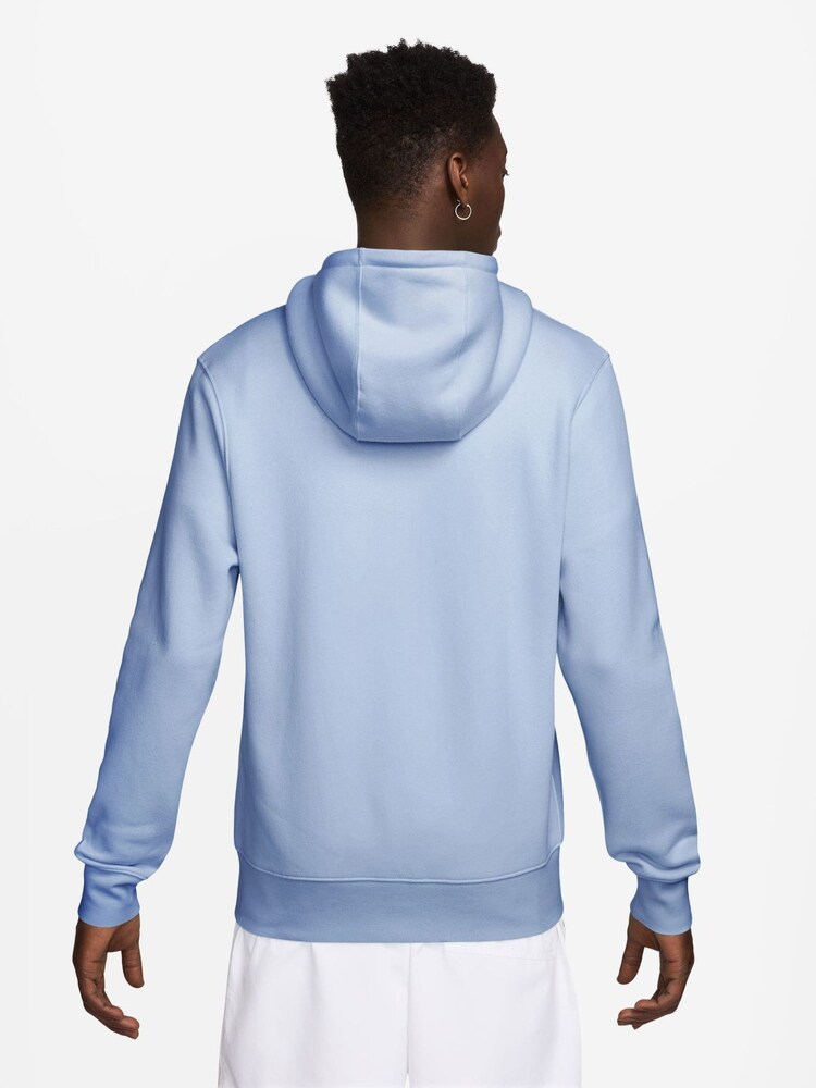 Nike Hydrogen Blue Club Full Zip Hoodie - Image 2 of 3 Nike Hydrogen Blue Club Full Zip Hoodie - Image 2 of 3