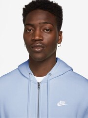 Nike Hydrogen Blue Club Full Zip Hoodie - Image 3 of 3