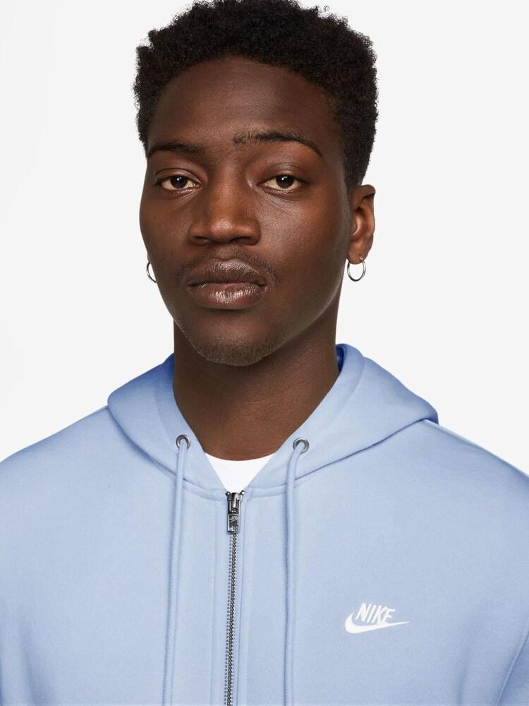 Nike Hydrogen Blue Club Full Zip Hoodie - Image 3 of 3 Nike Hydrogen Blue Club Full Zip Hoodie - Image 3 of 3