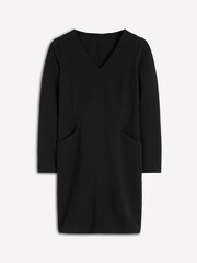 Boden Black Ellen V-Neck Ottoman Dress - Image 5 of 5