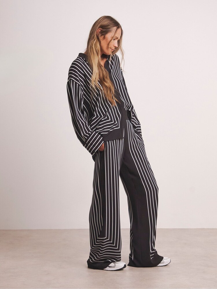 JD Williams Black Anthology By JD Williams Premium Stripe Print Trouser - Image 1 of 6 JD Williams Black Anthology By JD Williams Premium Stripe Print Trouser - Image 1 of 6