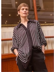 JD Williams Black Anthology By JD Williams Premium Stripe Shirt - Image 1 of 5