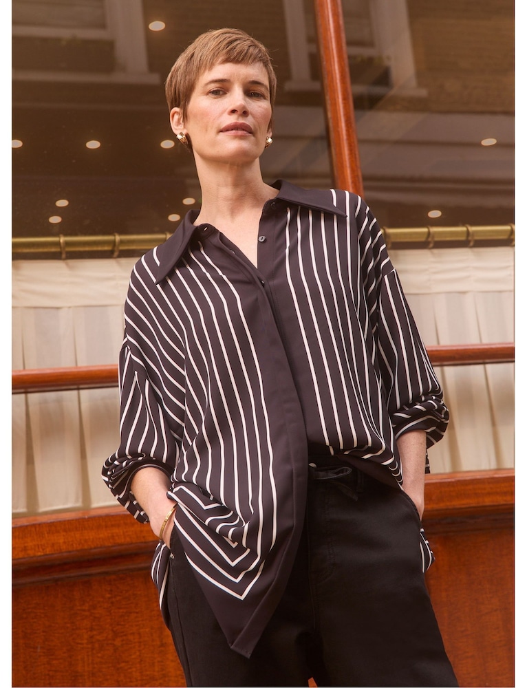 JD Williams Black Anthology By JD Williams Premium Stripe Shirt - Image 1 of 5 JD Williams Black Anthology By JD Williams Premium Stripe Shirt - Image 1 of 5