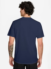 Nike Midnight Navy Miler Dri-FIT UV Running T-Shirt - Image 2 of 3