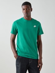 Nike Malachite Green Short Sleeve Club T-Shirt - Image 13 of 19