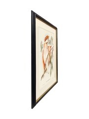 Brookpace Lascelles Multi Black Hand made in UK Leadbeaters Cockatoo by Elizabeth Gould in a Slim Frame with Antique Champagne Silver Inner Bezel  40 x 50 - Image 3 of 4