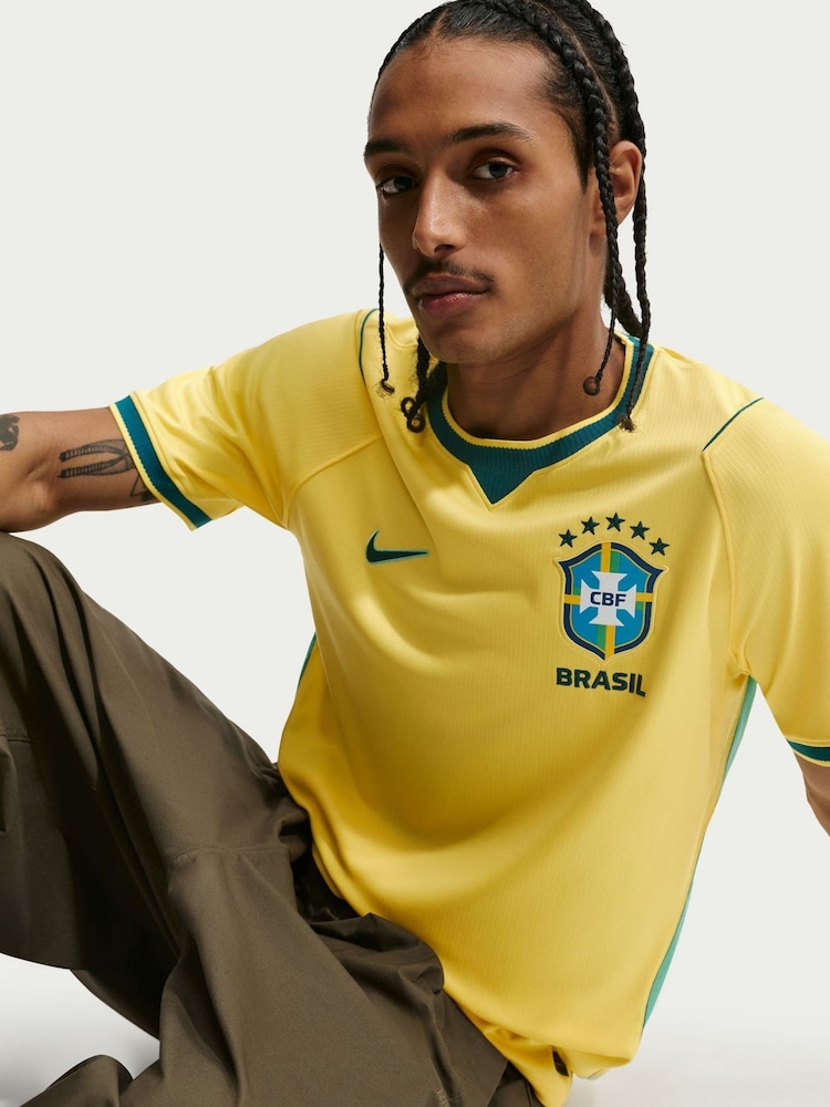 Nike Yellow Brazil 2026 Stadium Football Shirt - Image 1 of 8