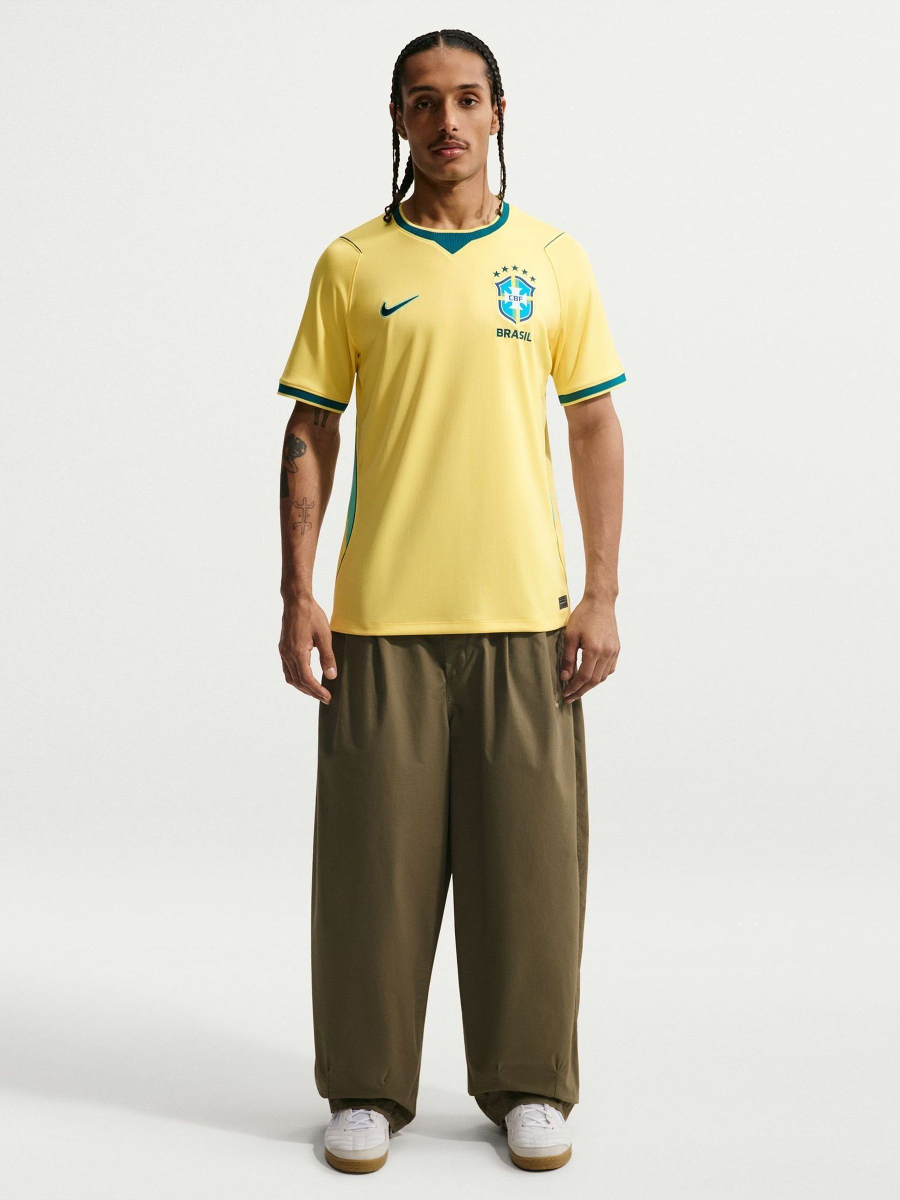 Buy Nike Yellow Brazil 2026 Stadium Football Shirt from Next Romania