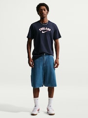 Nike Blue England Wordmark Graphic T-Shirt - Image 2 of 5