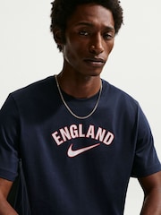 Nike Blue England Wordmark Graphic T-Shirt - Image 5 of 5
