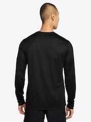 Nike Black Miler Dri-FIT UV Long Sleeve Running T-Shirt - Image 2 of 3