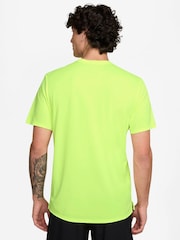 Nike Volt Ice Yellow Miler Dri-FIT UV Running T-Shirt - Image 2 of 3