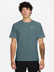 Nike Mineral Slate Miler Dri-FIT UV Running T-Shirt - Image 1 of 3