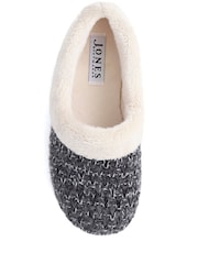 Jones Bootmaker Grey Faux-Fur-Lined Slippers - Image 4 of 5