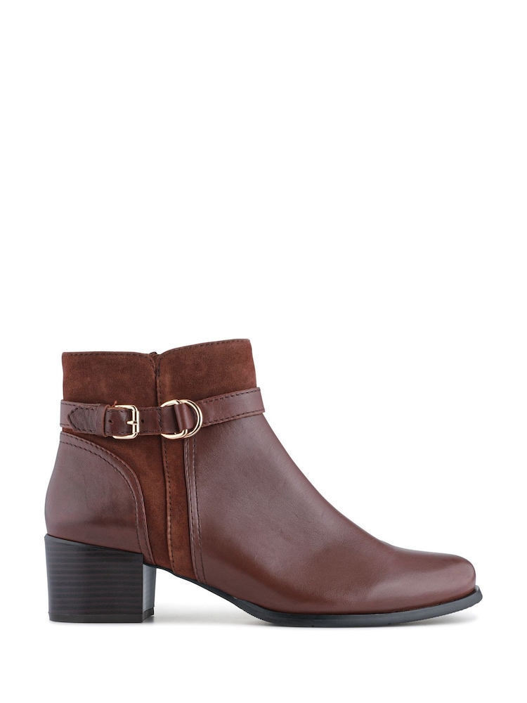 Jones Bootmaker Brown Sarina Heeled Ankle Boots - Image 1 of 5 Jones Bootmaker Brown Sarina Heeled Ankle Boots - Image 1 of 5