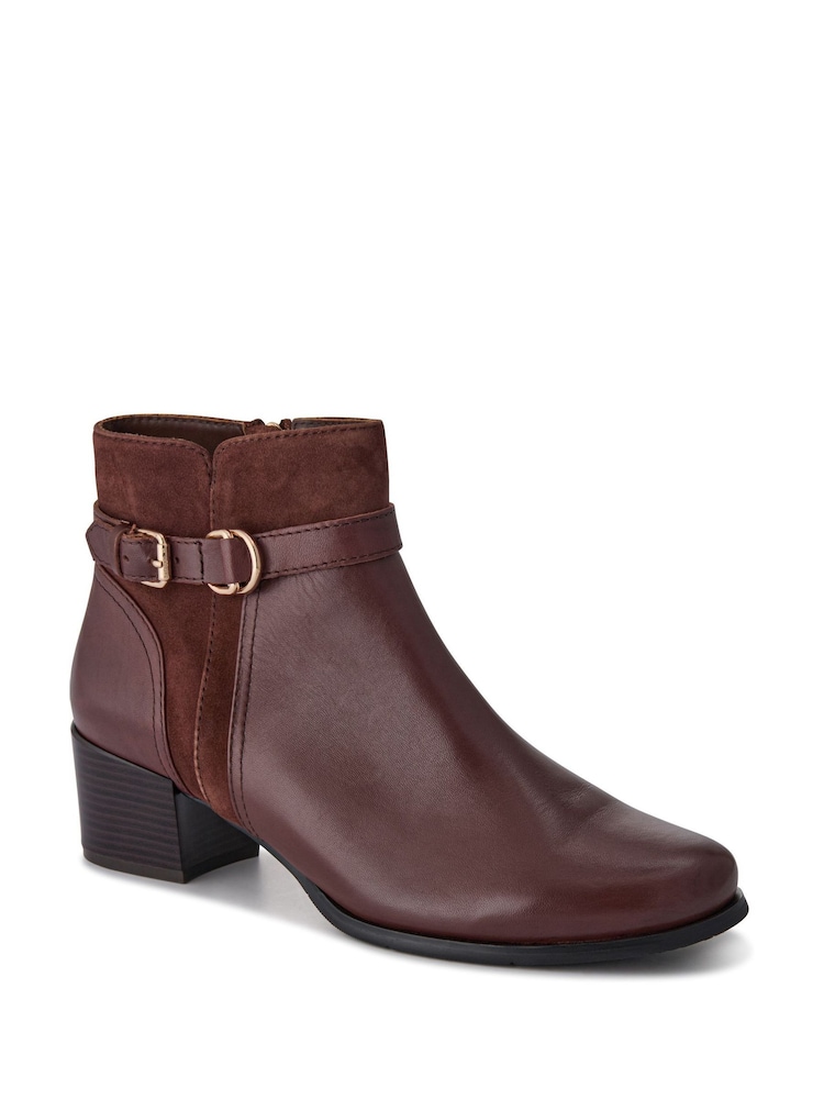 Jones Bootmaker Brown Sarina Heeled Ankle Boots - Image 2 of 5 Jones Bootmaker Brown Sarina Heeled Ankle Boots - Image 2 of 5