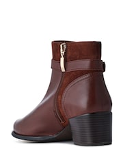 Jones Bootmaker Brown Sarina Heeled Ankle Boots - Image 3 of 5