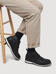Jones Bootmaker Black Darrel Grippy Leather Ankle Boots - Image 1 of 5