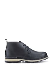 Jones Bootmaker Black Darrel Grippy Leather Ankle Boots - Image 2 of 5
