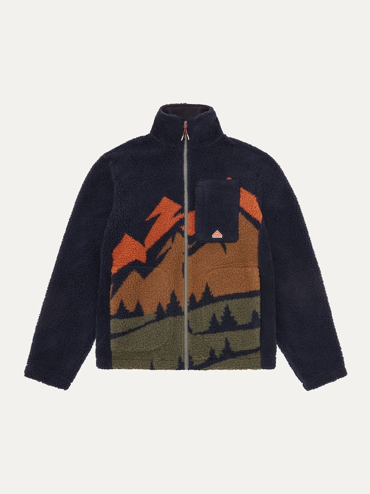 Sealskinz Blue Brakefield Men's Recycled Sherpa Zip Up Fleece - Image 6 of 6