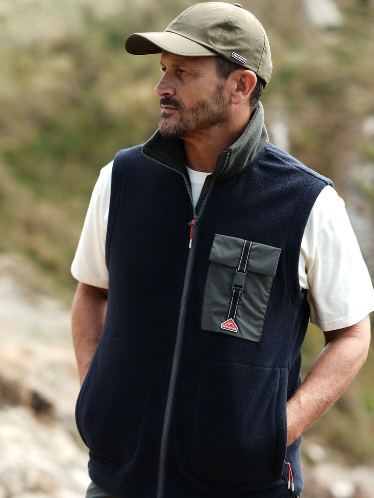 Azul - Sealskinz Wreningham Mens Polar Fleece Gilet - Imagem 1 de 5