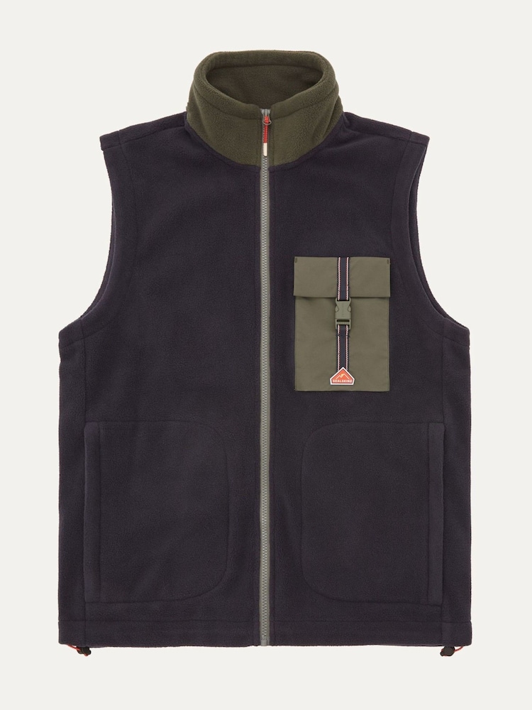Azul - Sealskinz Wreningham Mens Polar Fleece Gilet - Imagem 5 de 5