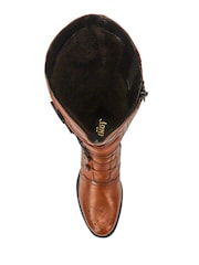 Jones Bootmaker Brown Andreea Leather Long Boots - Image 4 of 5