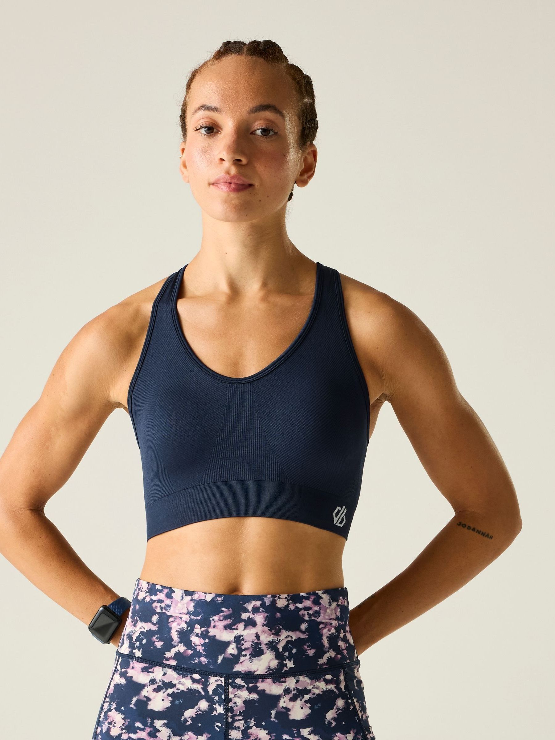 Dare 2B Women's Mid Navy React Sports Bra In | Size: Xl - Image 3