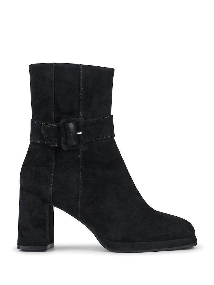 Jones Bootmaker Black Lauralie Block-Heeled Leather Boots - Image 1 of 5 Jones Bootmaker Black Lauralie Block-Heeled Leather Boots - Image 1 of 5